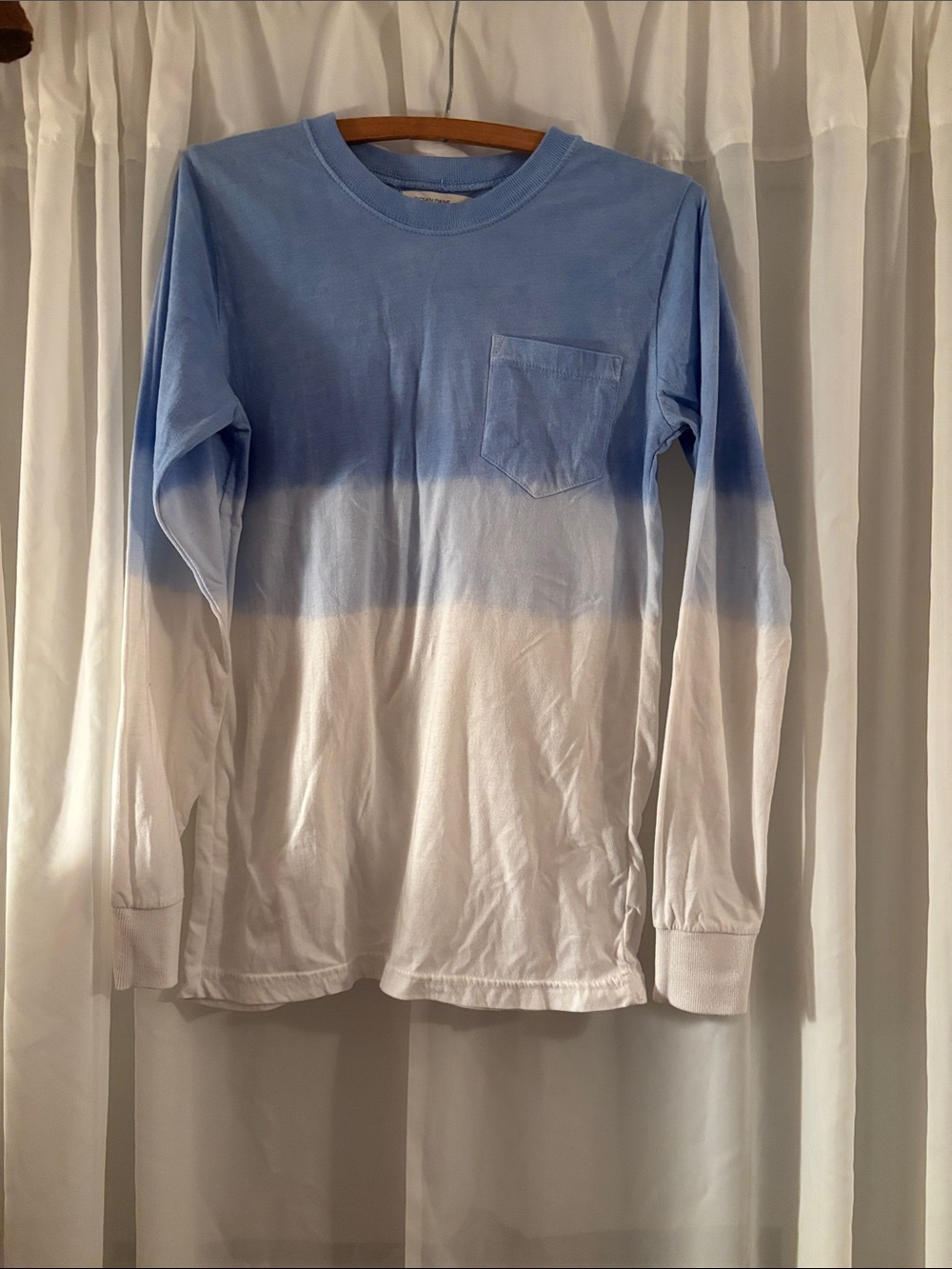 Ocean Drive Blue and White Ombre Long Sleeve Tee
